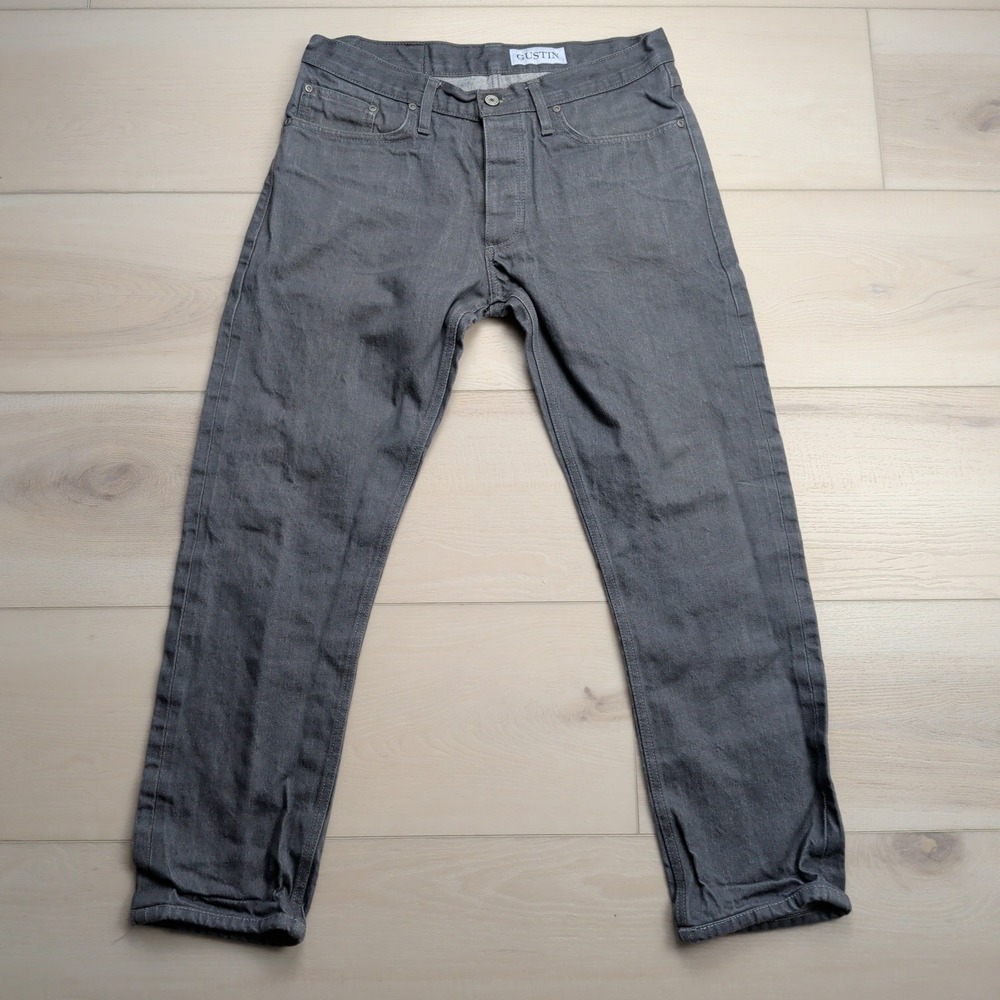 Gustin #24 The Slate Selvedge Jeans Mens‎ 32x28 Japanese Denim Gray